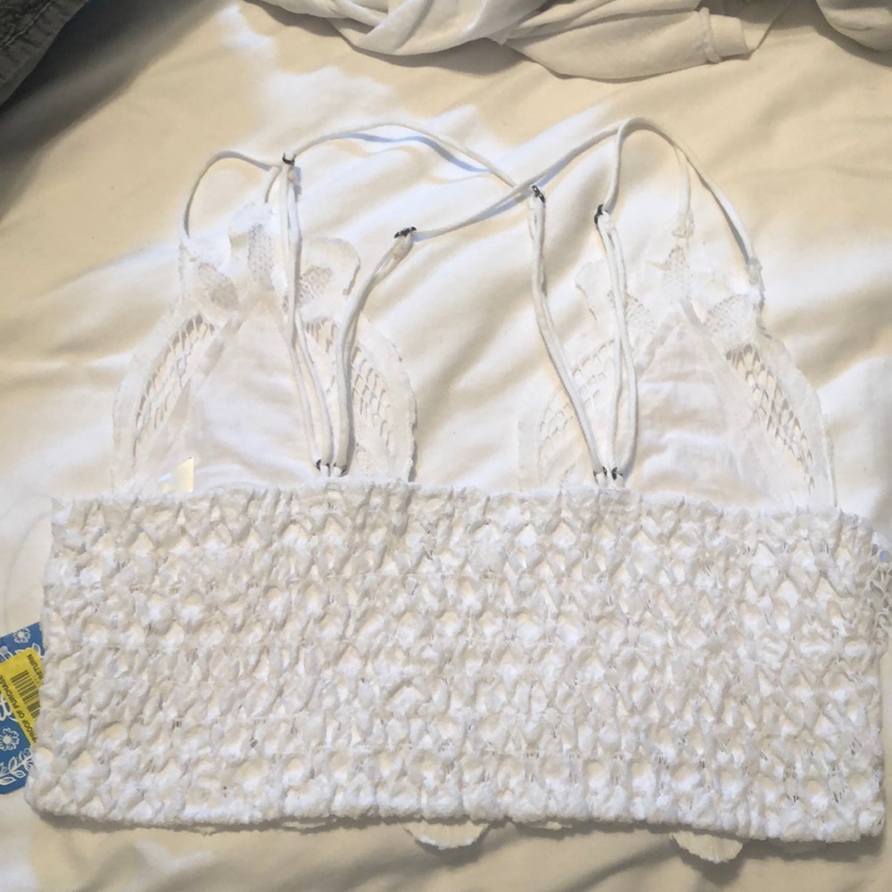 NWT Free People Adella Bralette in White - Picture 10 of 11
